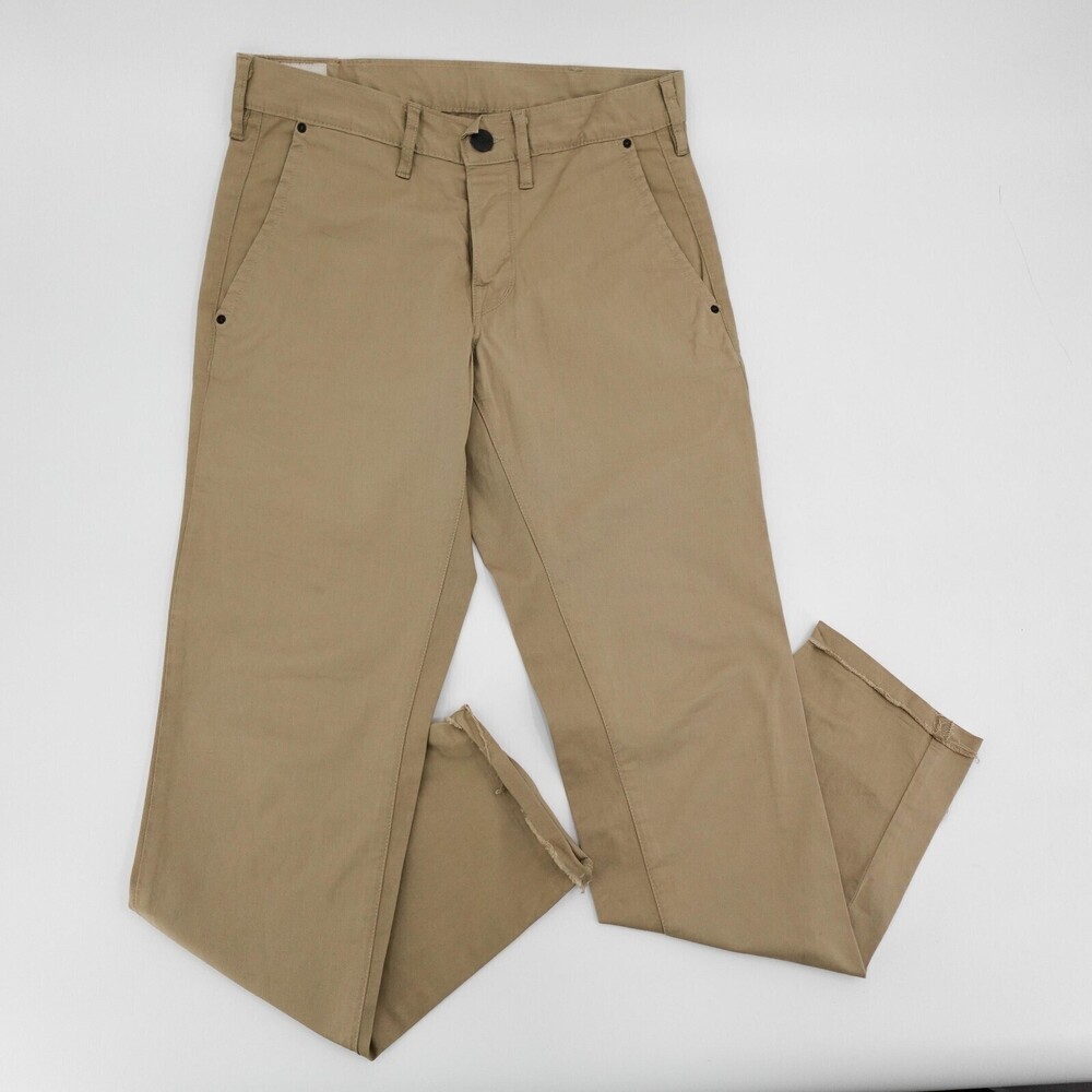 Shockoe Atelier Pants Mens 29 Tan Chino Straight Leg Button Fly Low Rise USA